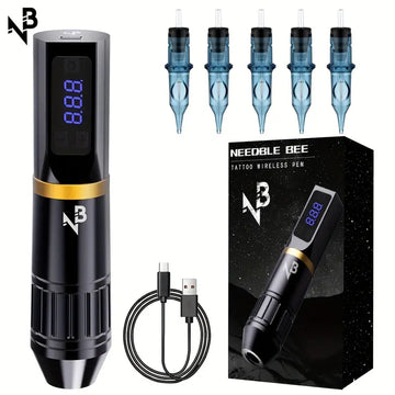 (TP-04)Wireless Tattoo Machine Kit+5PCS Needles