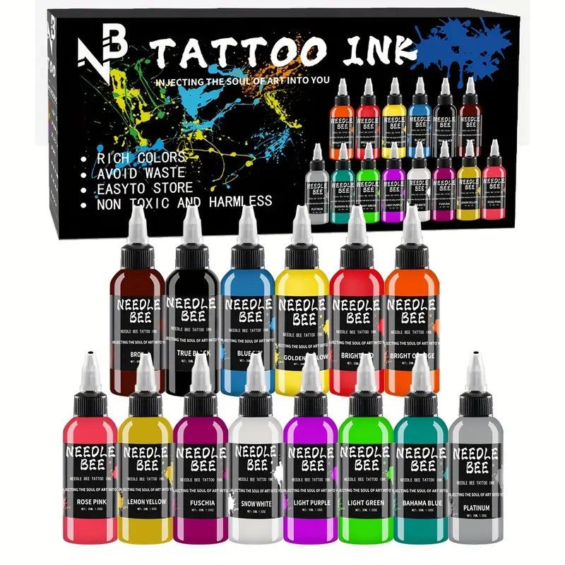 (TI-1)7/14 color 30ML (1.055oz) tattoo ink set