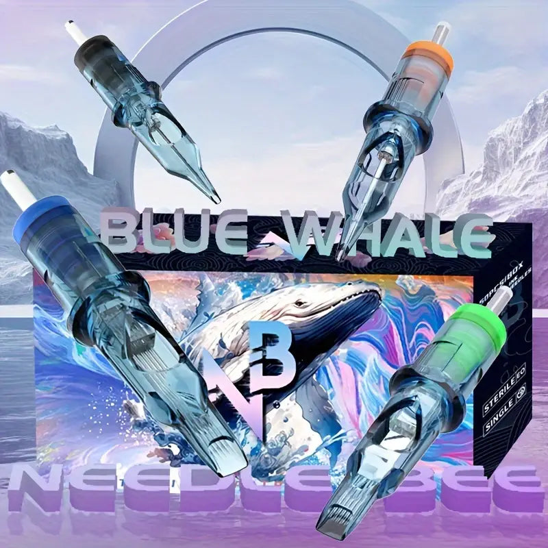 (TN50-BW-RS)50PCS/set Blue Whale tattoo ink cartridge needles