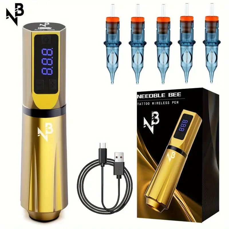 (TP-01)Wireless Tattoo Machine Kit+5PCS Needles